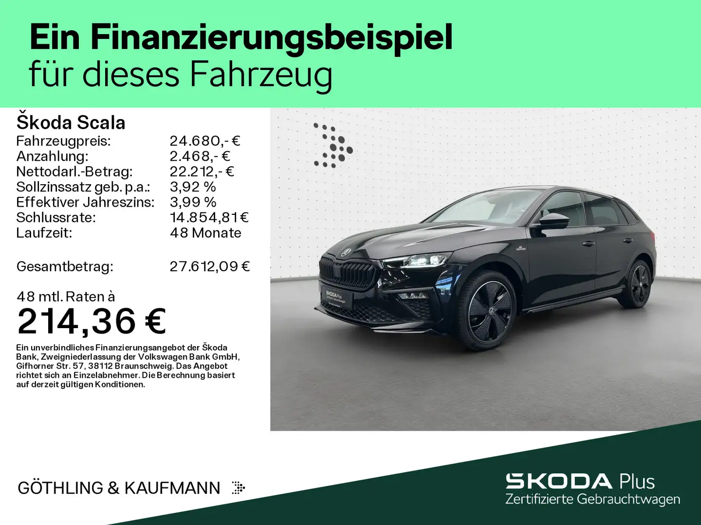 Skoda Scala 1.0 TSI Monte Carlo DSG*Pano*LED*Virtual*N Schwarz - 2