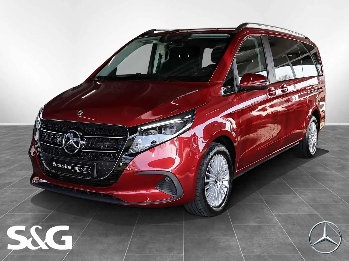 Mercedes-Benz V 250 d STYLE Lang AHK+M-LED+Rückam+MBUX+Totwink Rot - 1