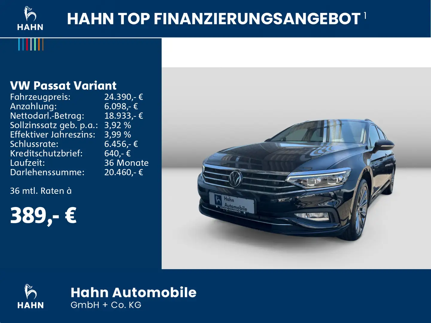 Volkswagen Passat Variant Business 2.0TDI 4Mo AHK DSG MATRI Schwarz - 2
