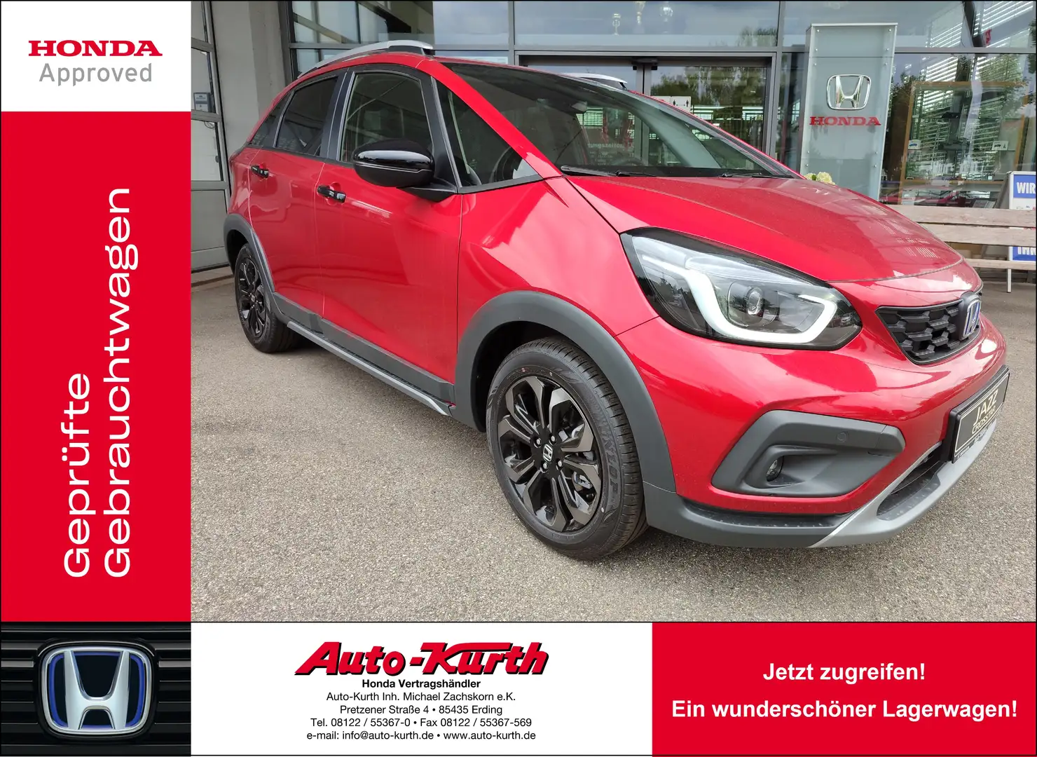 Honda Jazz e:HEV 1.5 i-MMD Hybrid Crosstar Advance-Facelift25 Rot - 1