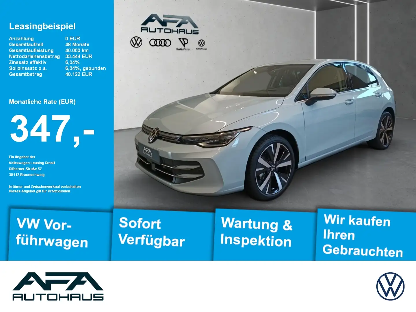 Volkswagen Golf VIII 1.5 eTSI Style DSG Matrix*HUD*Massage Blau - 1