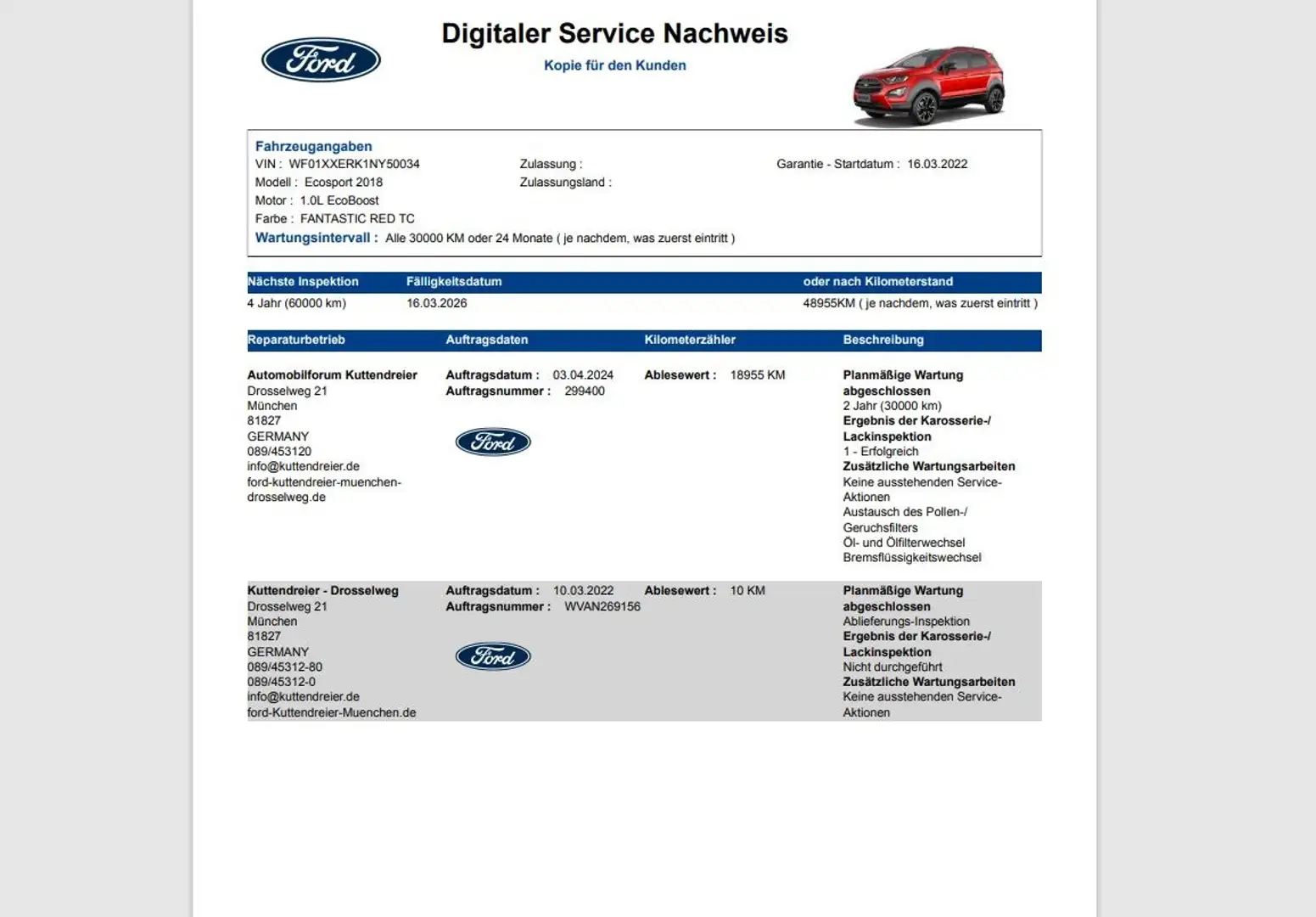 Ford EcoSport Active Navi Kamera LED Teilleder Piros - 2