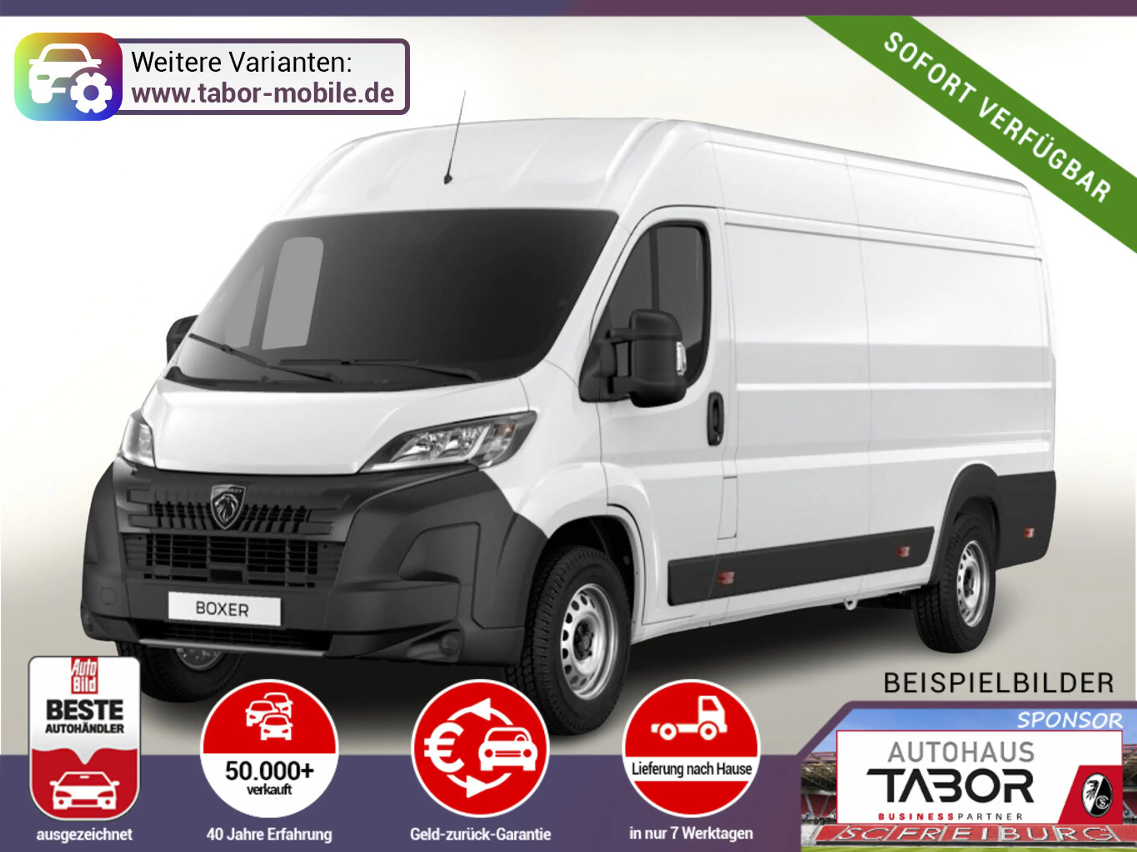 Peugeot Boxer 435 AT L4H2 AHK CarP CargoP VisibP UVP-43%*