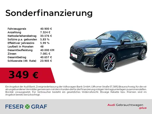 Audi Q5 45TFSI quattro edition one S-line/B&O/Pano/HUD/Sta