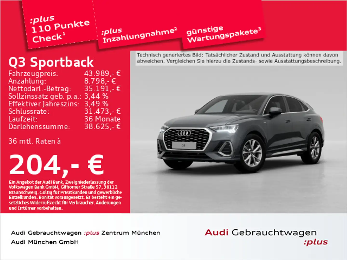 Audi Q3 35 TFSI S tronic S line StdHzg/AHK/ Grau - 1