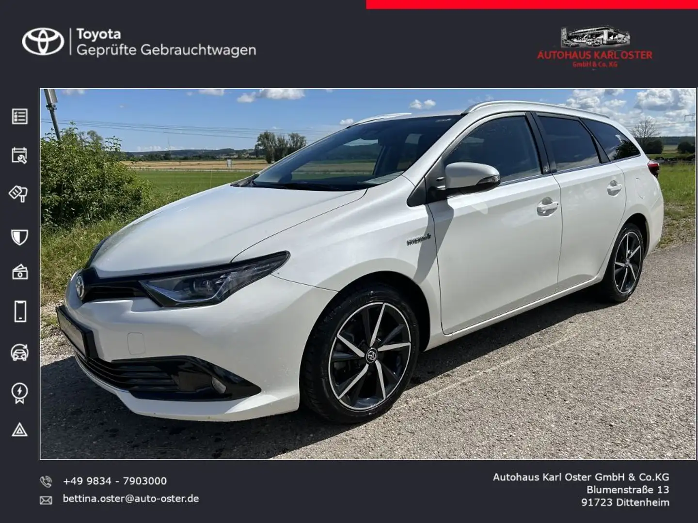 Toyota Auris 1.8 VVT-i Hybrid Automatik Touring Sports Team Deu Weiß - 1