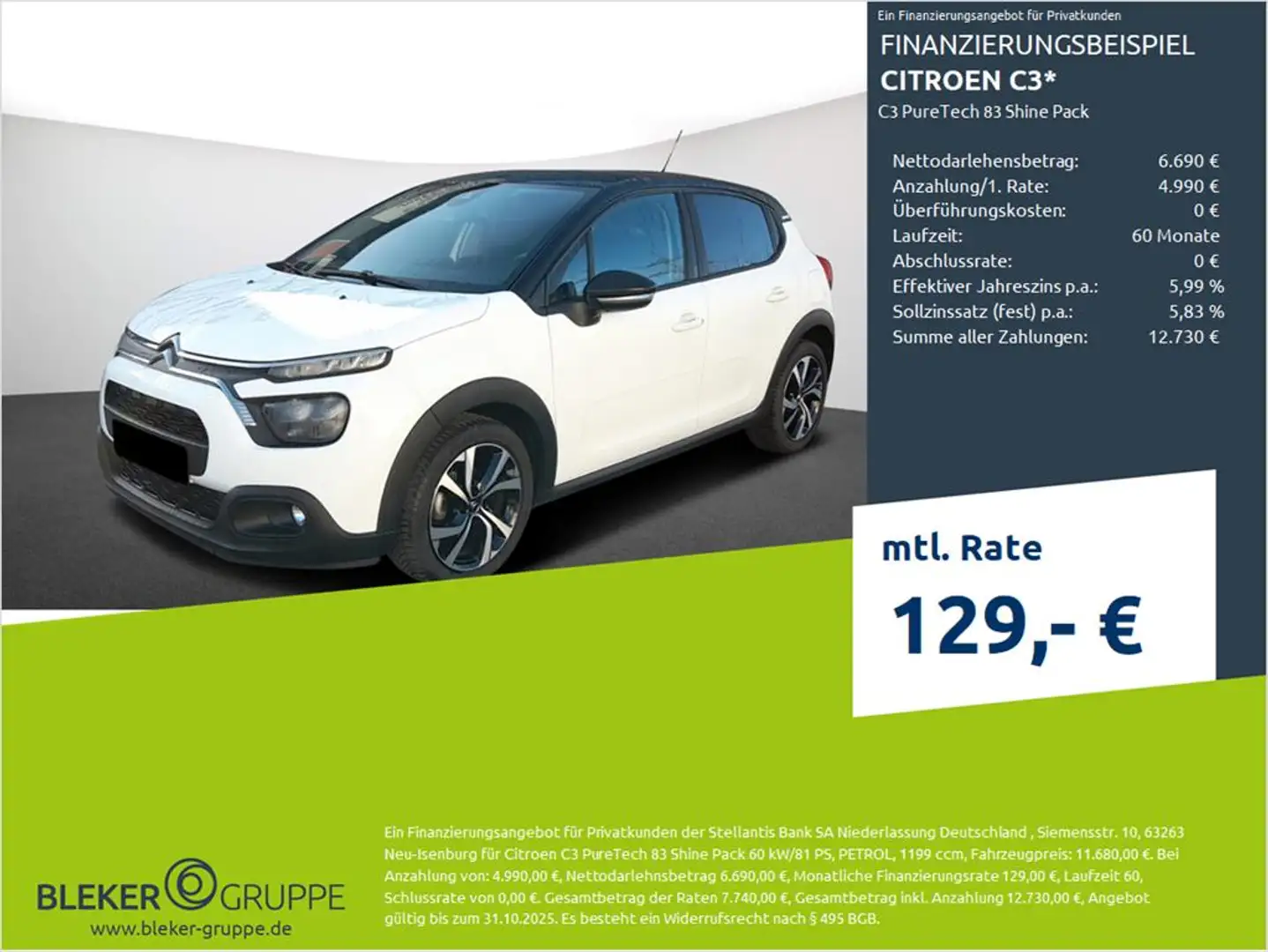 Citroen C3 Shine Pack Weiß - 1