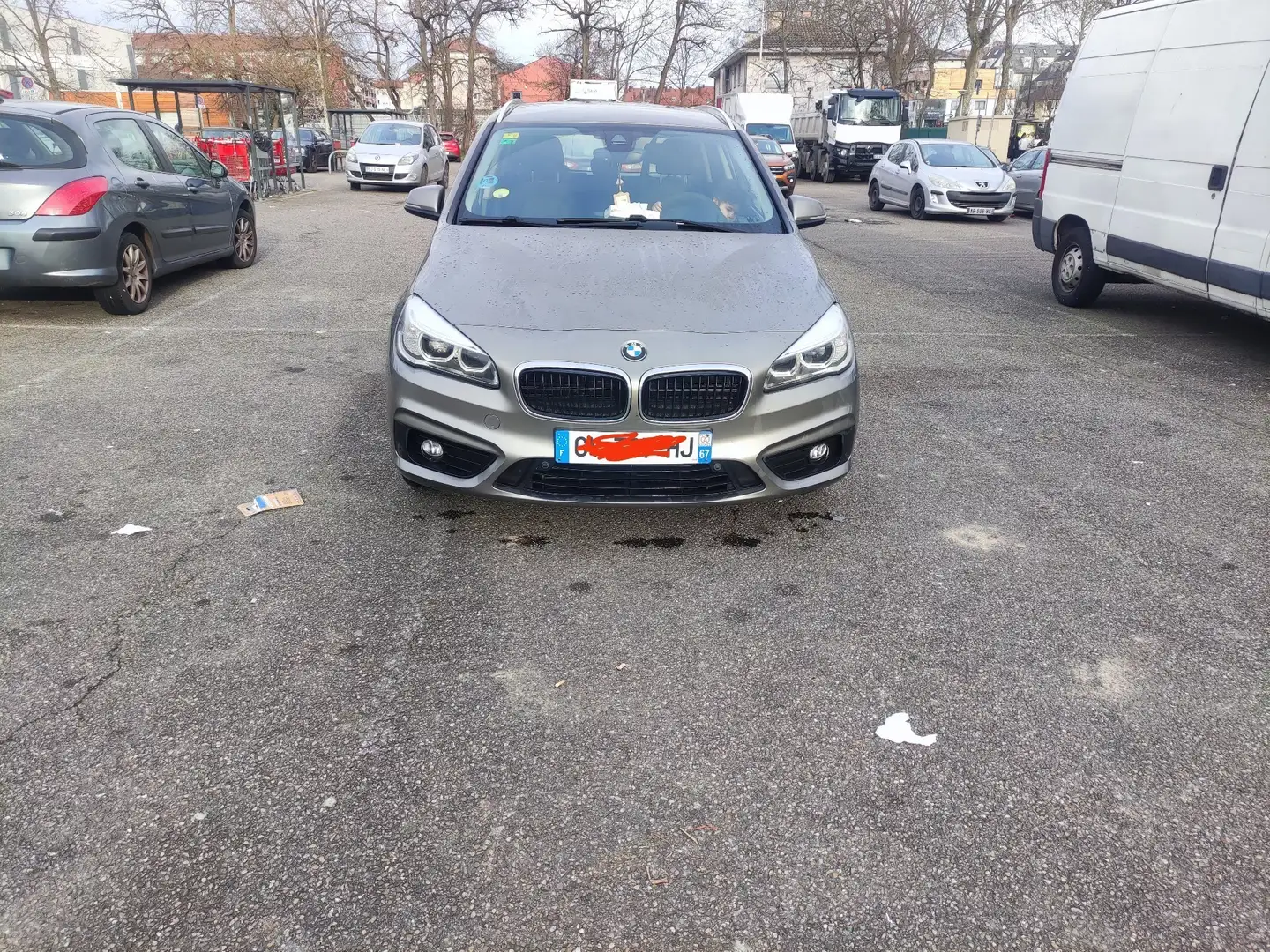 BMW 216 Active Tourer 216d 116 ch Lounge Gris - 2