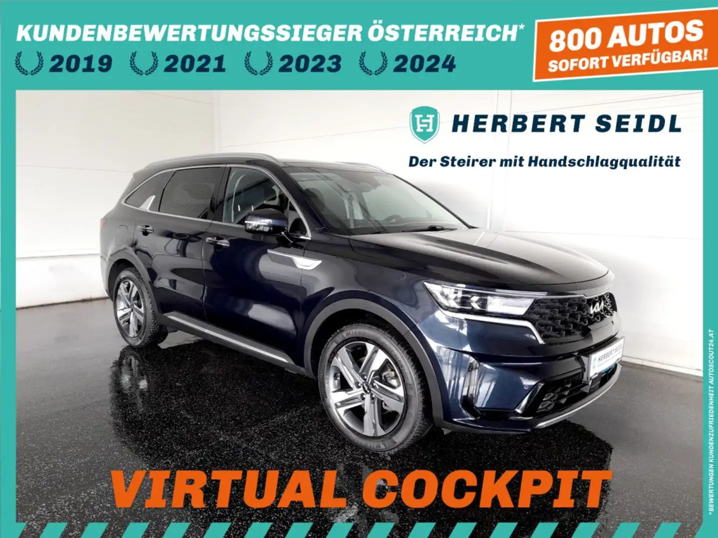 Kia Sorento DESIGN 4x4 PHEV Aut. *7 SITZE / SKY / VOLL LED & FLA  / NAVI / KAMERA / E-SITZE & MEMORY / BOSE* Blau - 1