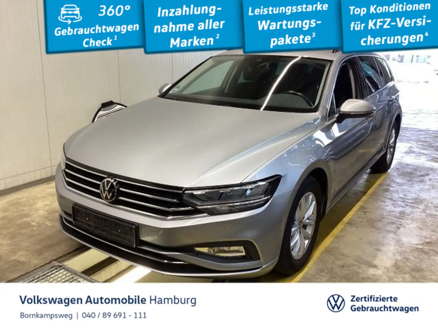 Volkswagen Passat Variant 1.5 TSI Business DSG Navi LED AHK Silber - 1