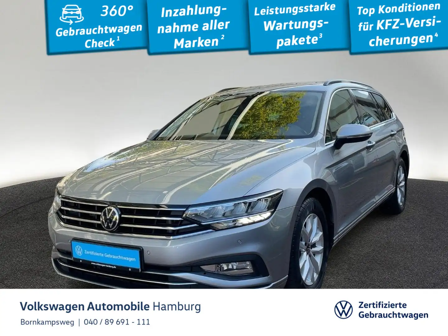 Volkswagen Passat Variant 1.5 TSI Business DSG Navi LED AHK Silber - 1