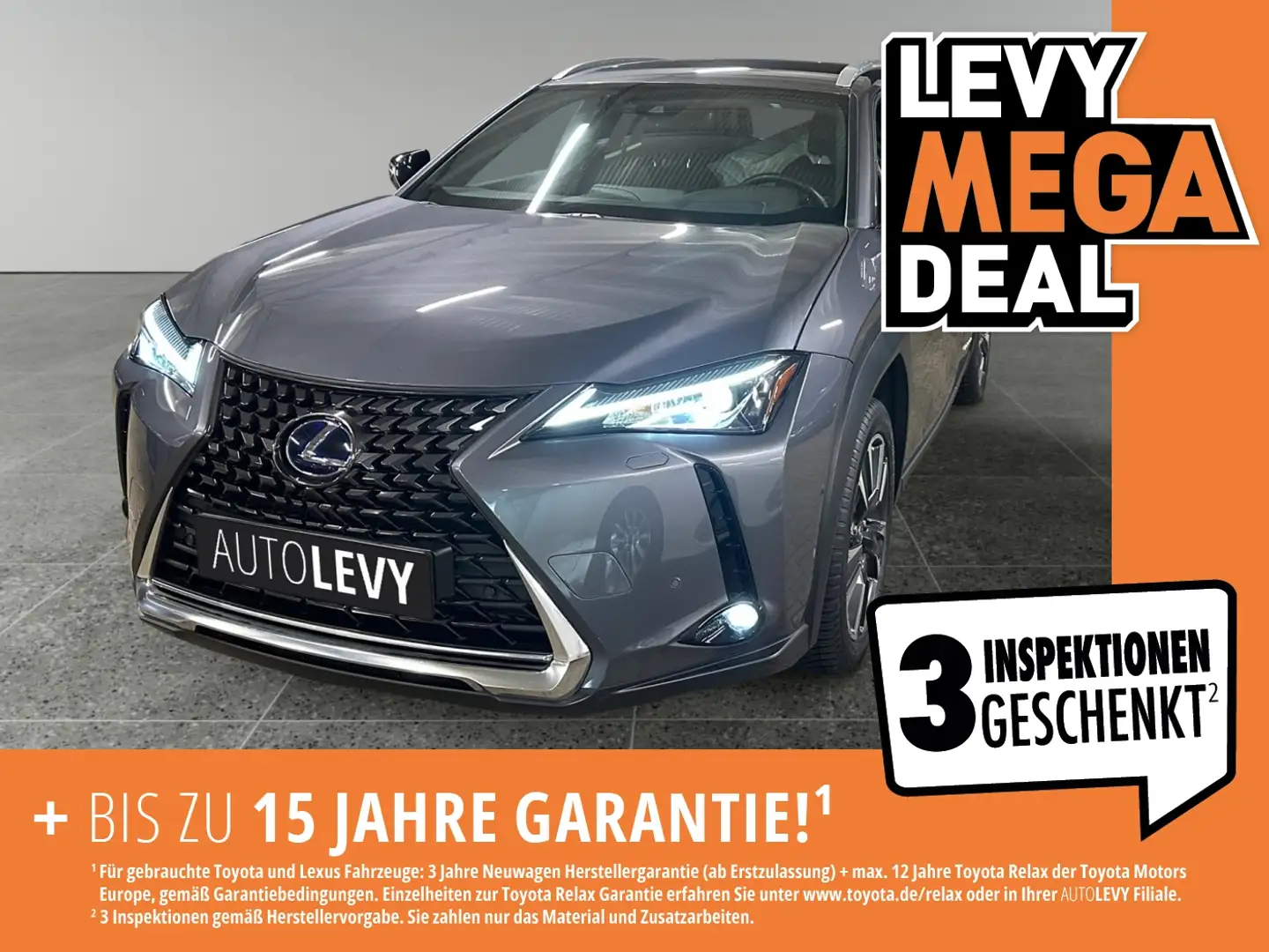 Lexus UX 250h UX 250 Style Edition +CarPlay+Kamera+SHZ+PDC+ siva - 1