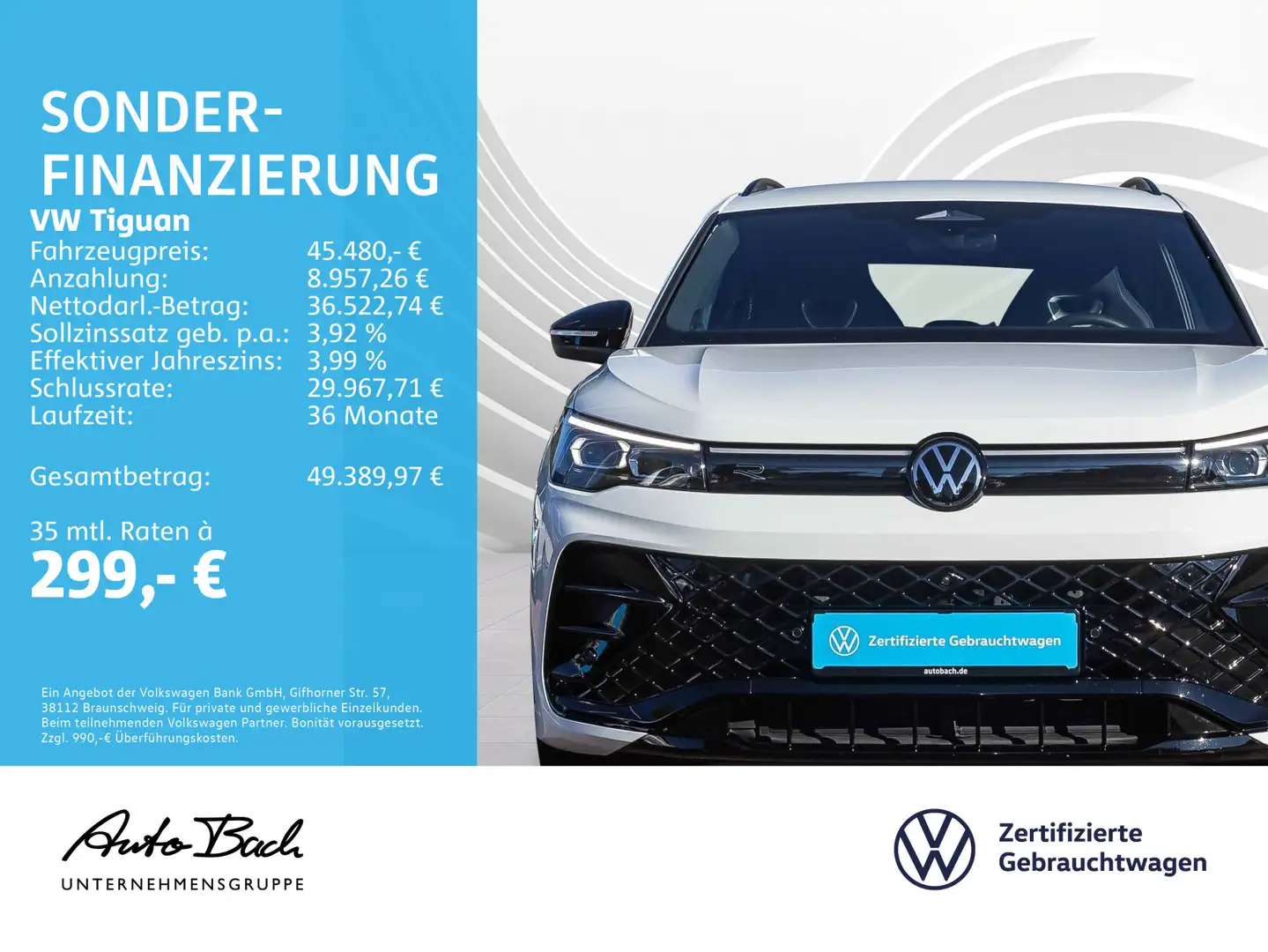 Volkswagen Tiguan 2.0 TDI "R-Line" DSG Navi LED Standhzg Di Weiß - 2