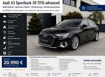 Sportback 30 TFSI advanced| +49 1512 5520425