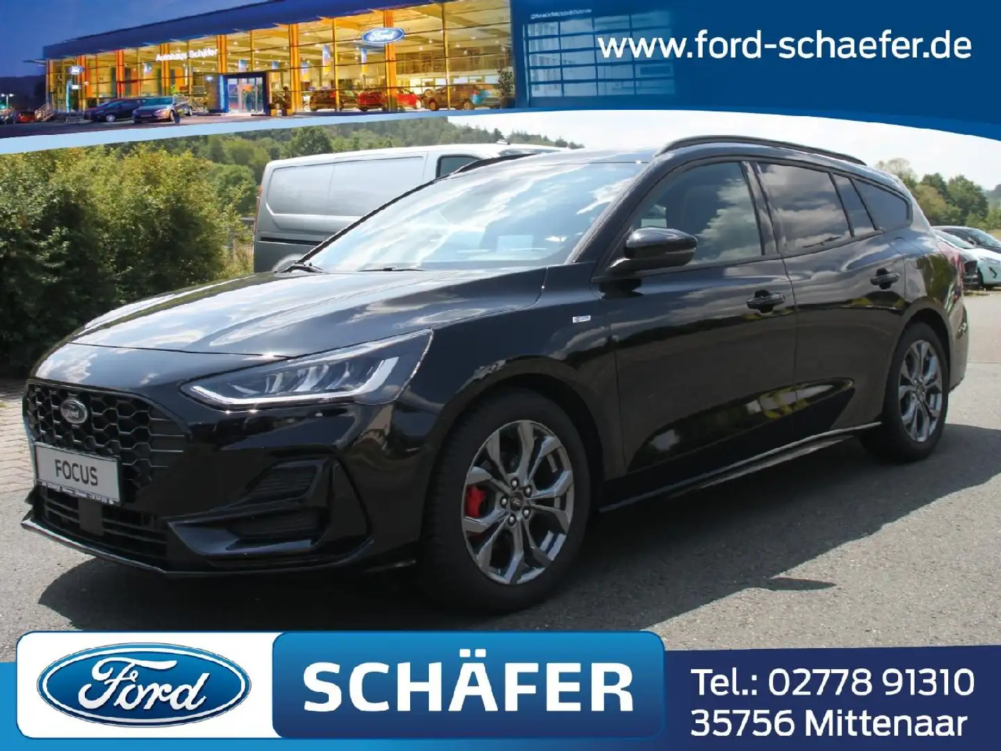 Ford Focus ST-Line X+NAVI+SHZ+LHZ+BT+LMF+DAB+PANO Noir - 1