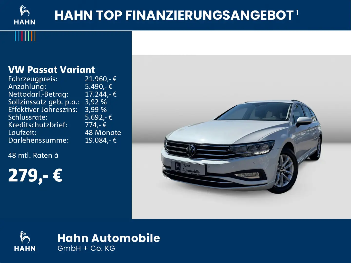 Volkswagen Passat Variant Business 2.0TDI DSG Navi LED ACC Weiß - 2