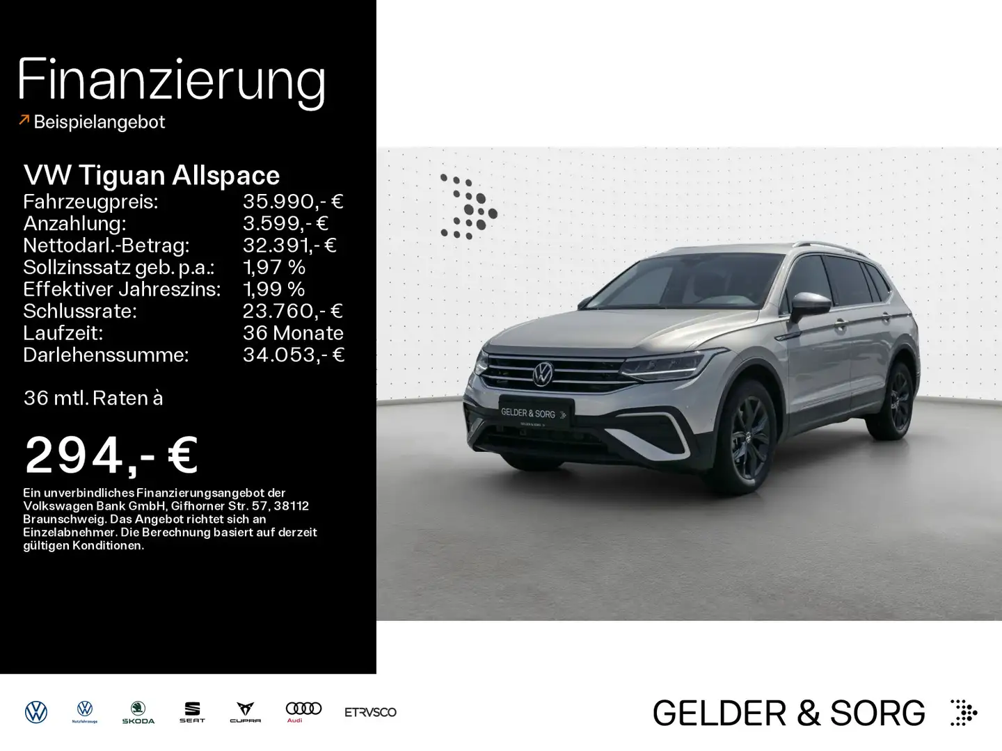 Volkswagen Tiguan Allspace Move 1.5 TSI 7Sitze*AHK*LED Silber - 1