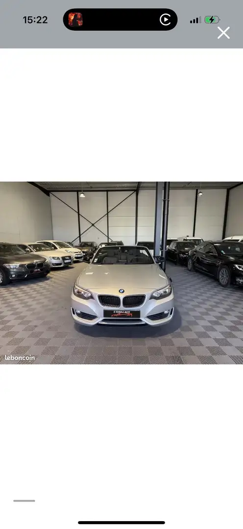 BMW 220 Cabriolet 220i 184 ch Luxury A Argent - 2