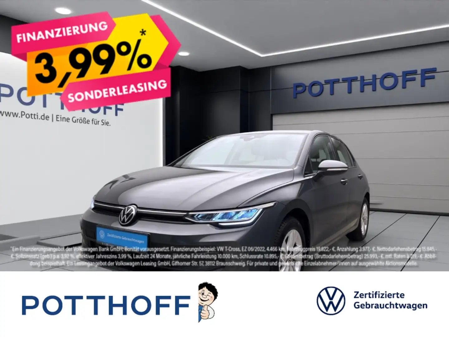Volkswagen Golf 1.5 TSI LIFE NAVI AHK PDC LED Grau - 1