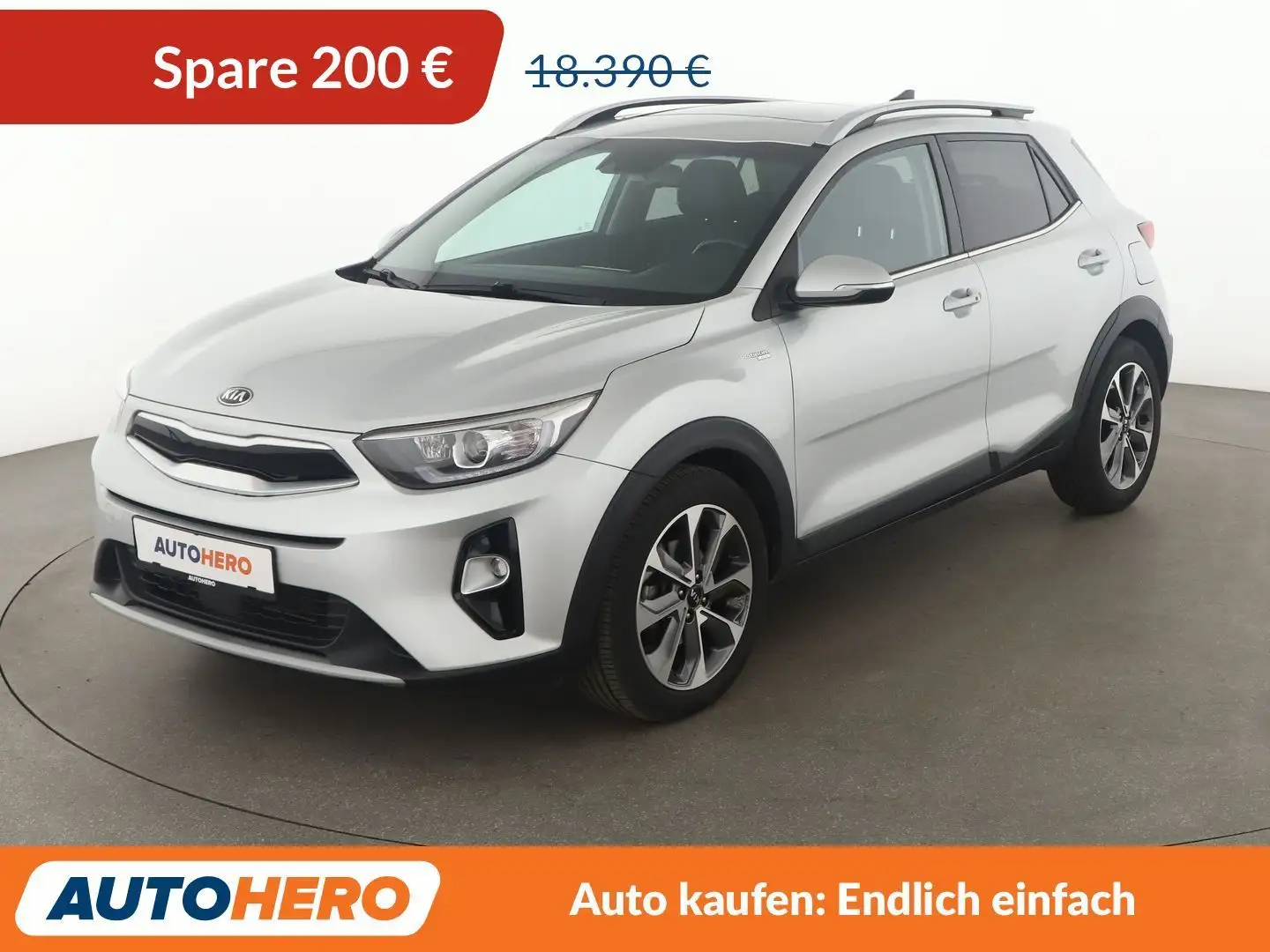 Kia Stonic 1.0 TGDI Platinum Edition Aut*NAVI*TEMPO*CAM*PDC* Silber - 1