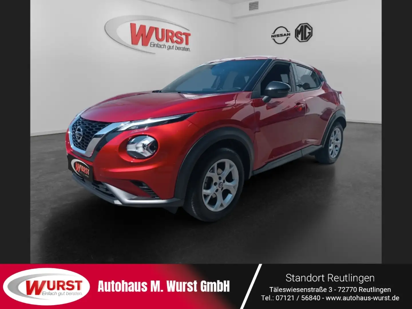 Nissan Juke N-Connecta 1.0 DIG-T ACC LED I-Key Sitzheizung Nav Rot - 1
