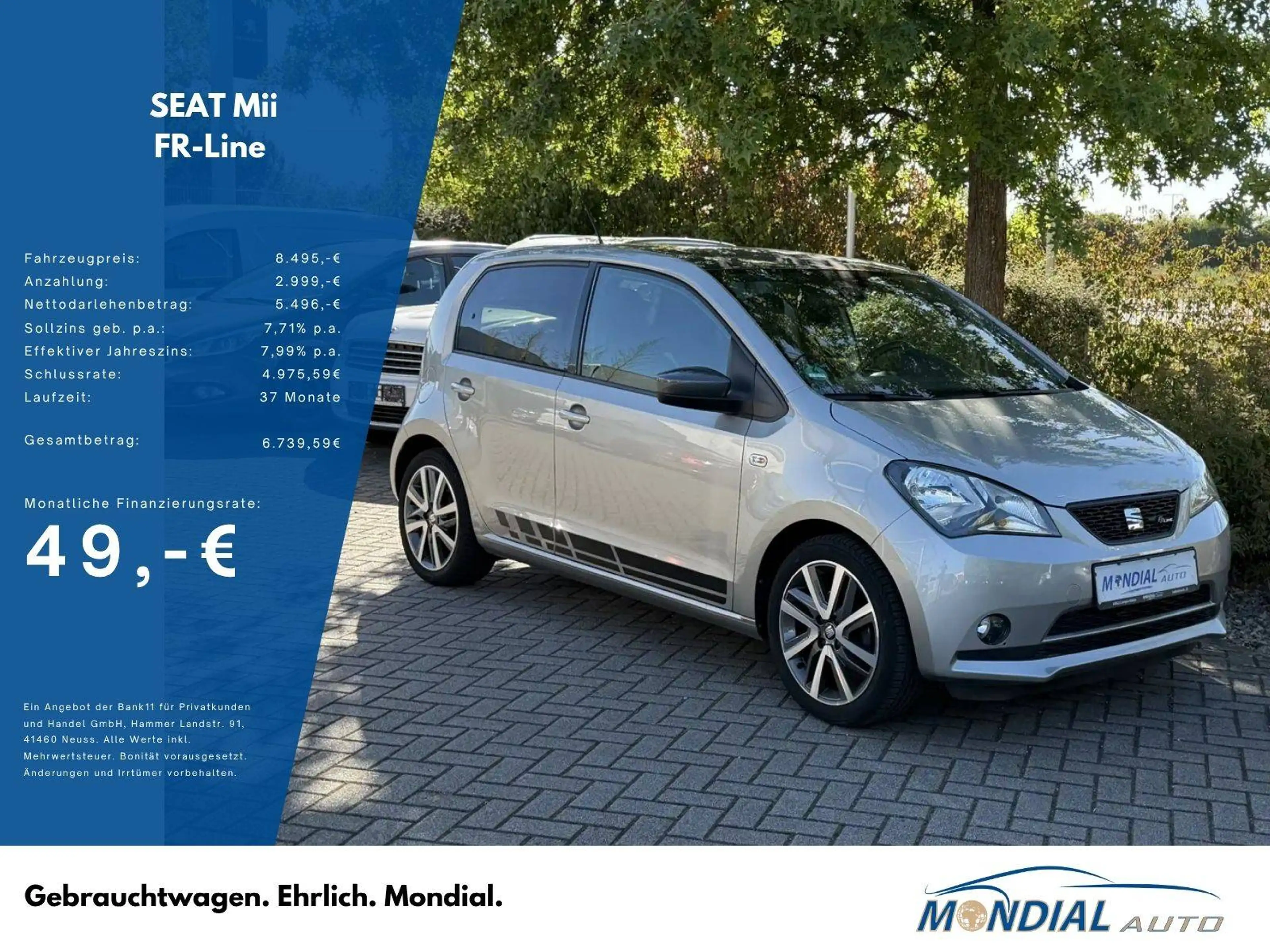 SEAT Mii FR-Line*Klima*SHZ*PDC*2-Hand