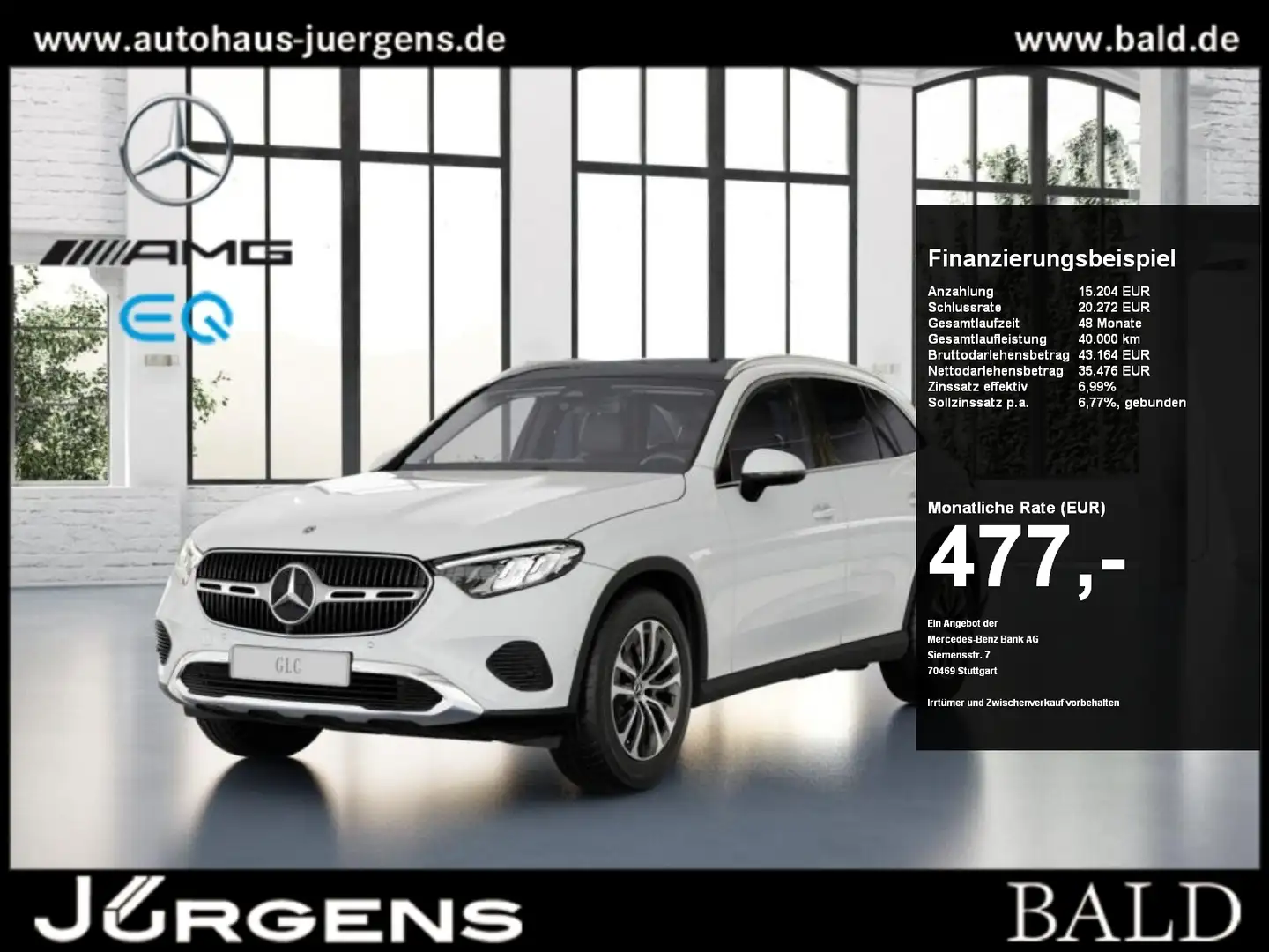 Mercedes-Benz GLC 200 4M Avantgarde/Pano/LED/Kamera/Memo/Ambi Blanc - 1