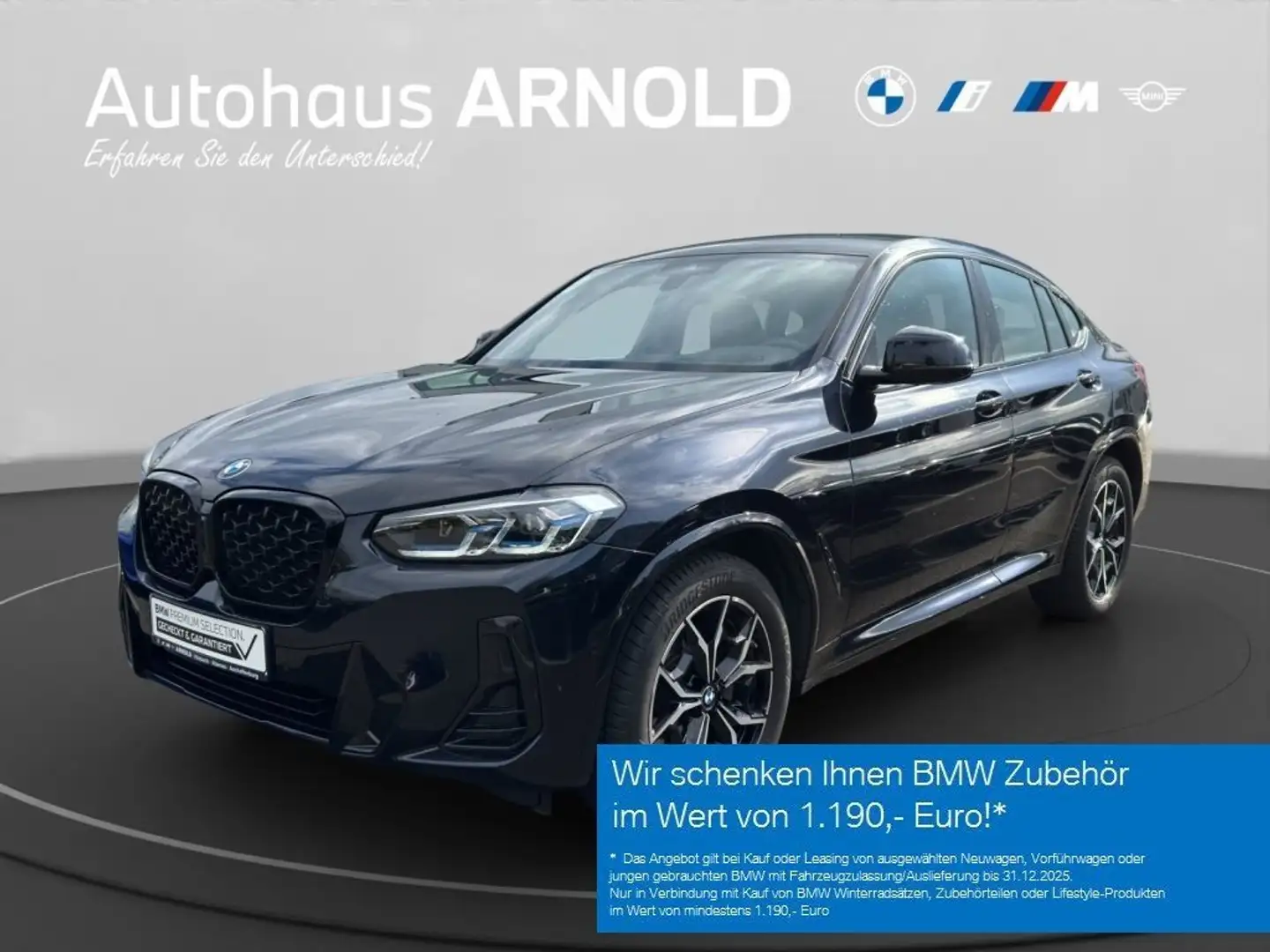 BMW X4 xDrive20d M Sportpaket Head-Up Standhzg. Memory AH Schwarz - 1