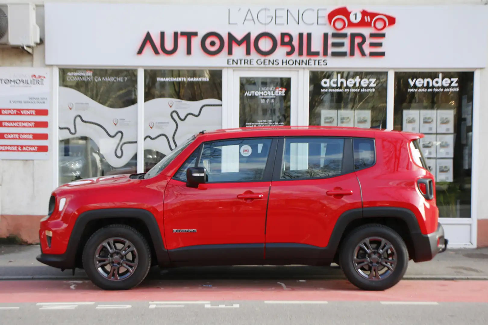 Jeep Renegade 1.5 GSE e-Hybrid 130 Longitude DCT7(1ère main, at Rouge - 2