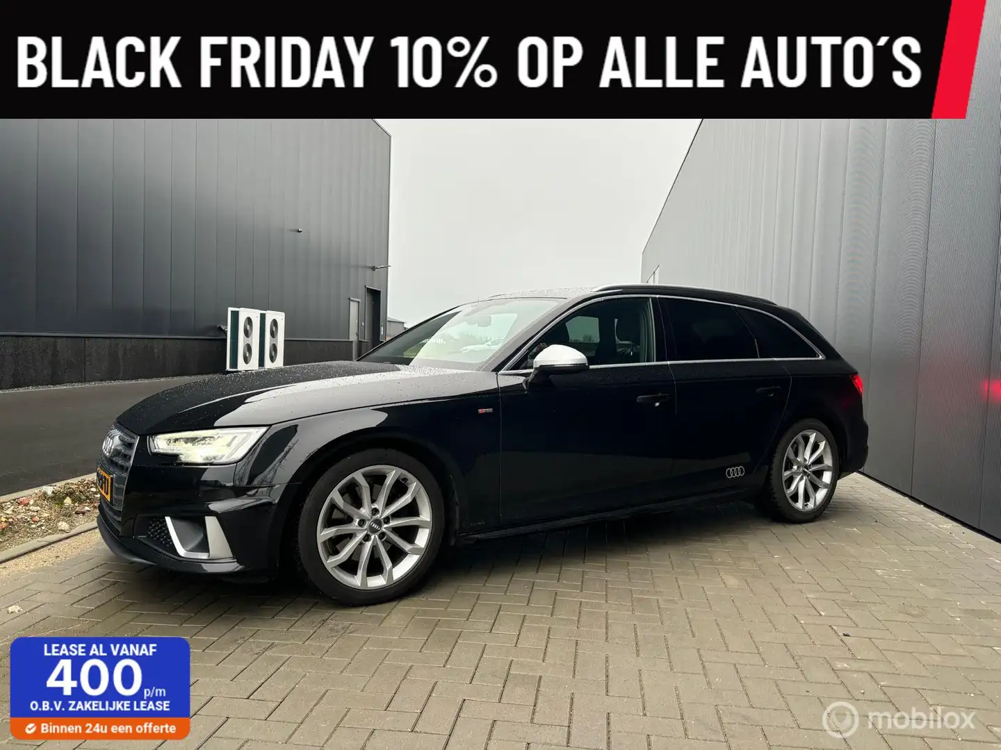Audi A4 Avant 40 TFSI Sport S line black edition 191 pk Noir - 1