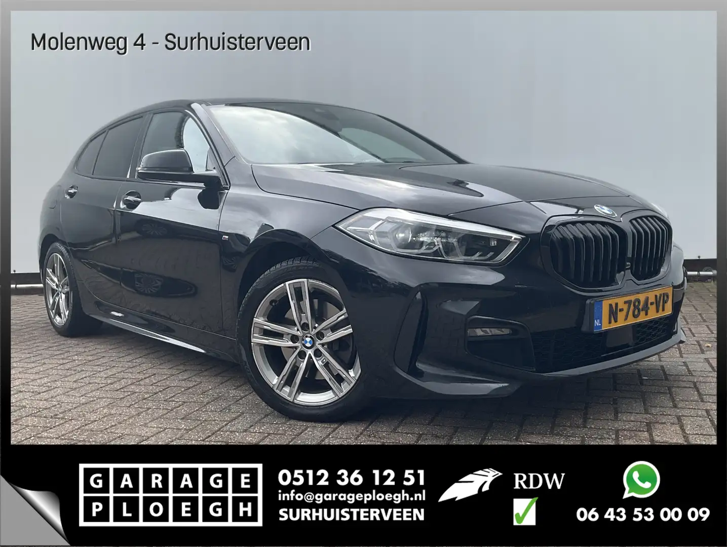 BMW 118 1-serie 118d Business M-Sport Trekhaak Leder Carpl Zwart - 1