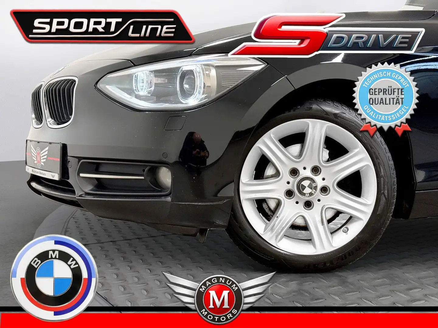 BMW 116 d SPORT*Klimaaut.*Bi-Xenon*Navi*Temp.*PDC*Alu Schwarz - 1