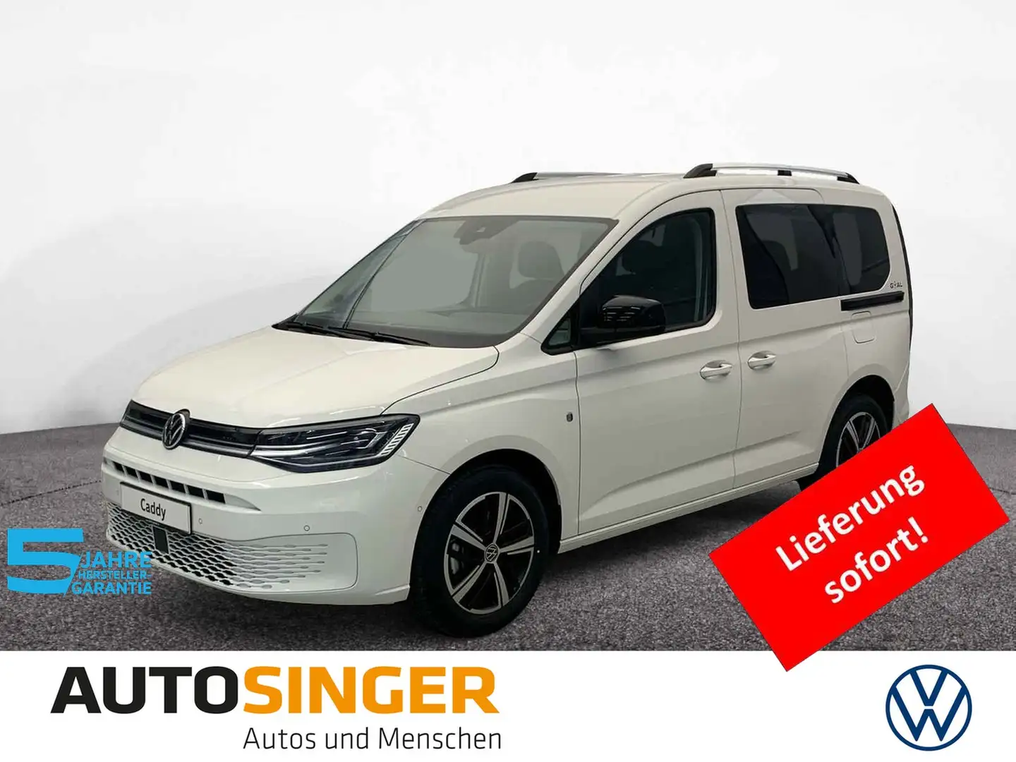 Volkswagen Caddy GOAL 1.5 TSI DSG AHK*LED*SHZ*CAM*ACC Weiß - 1