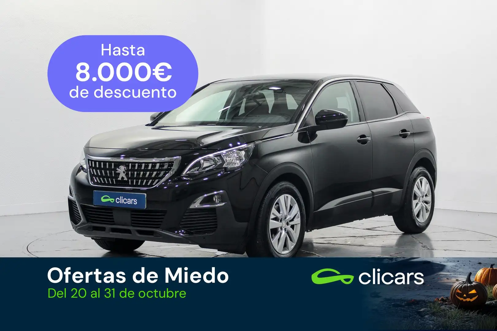 Peugeot 3008 1.6BlueHDi Active S&S EAT6 120 Zwart - 1