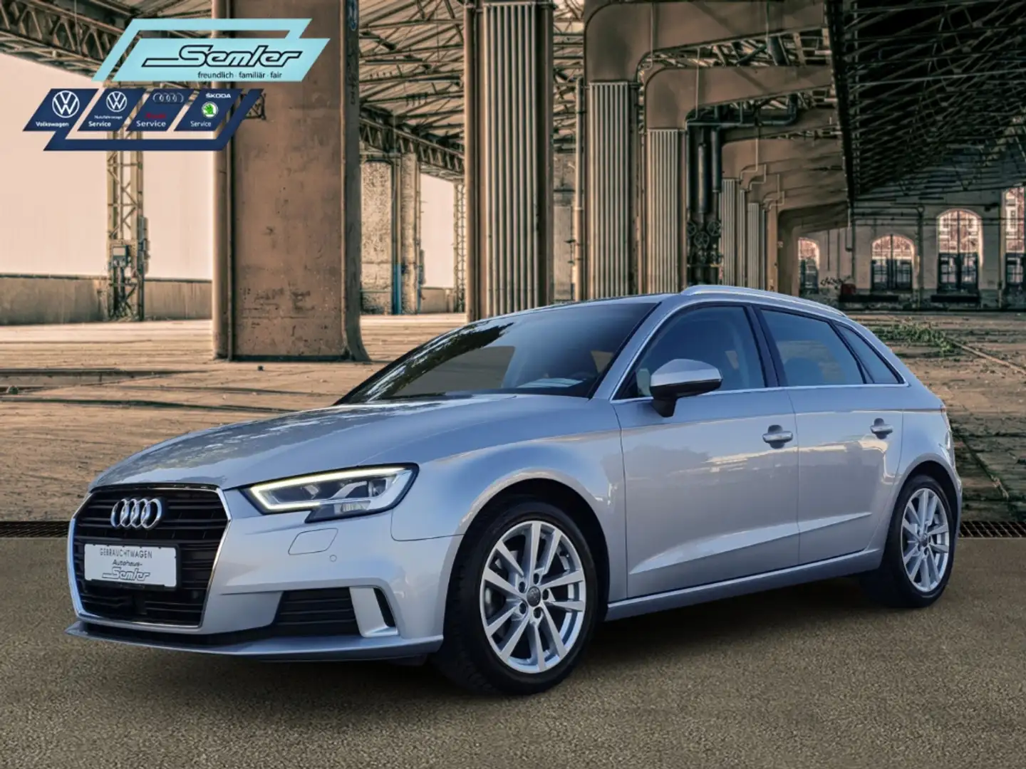 Audi A3 Sportback Sport 1.4 NAV LED V-COCK SHZ PDC Silber - 2