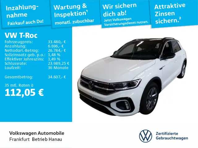 Volkswagen T-Roc R Line 1.5 TSI DSG IQ.LIGHT KAMERA StHzg