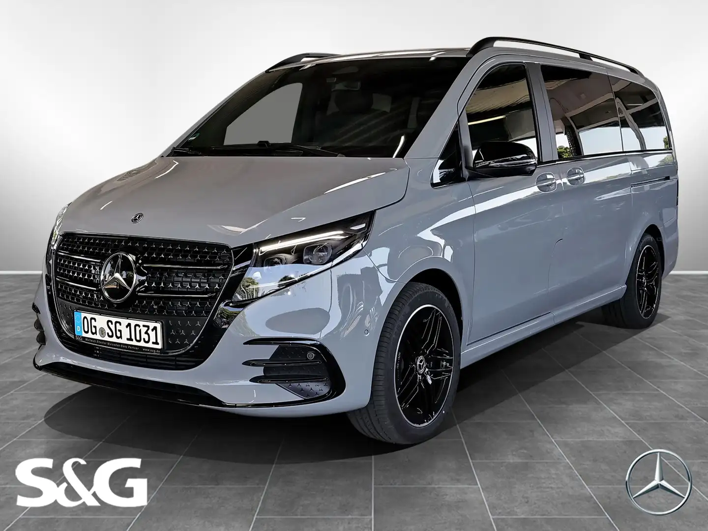 Mercedes-Benz V 300 d AMG MBUX+360°+AHK+Night+Allrad+Reling+ Grijs - 1