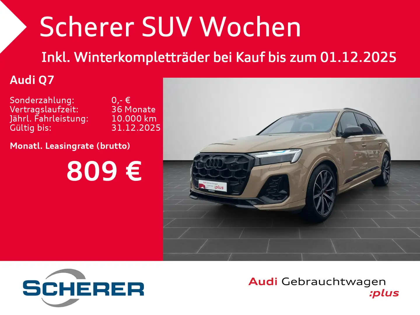 Audi Q7 50 TDI S line quat./tiptr. *7-Sitzer*HD-Matri Gold - 1