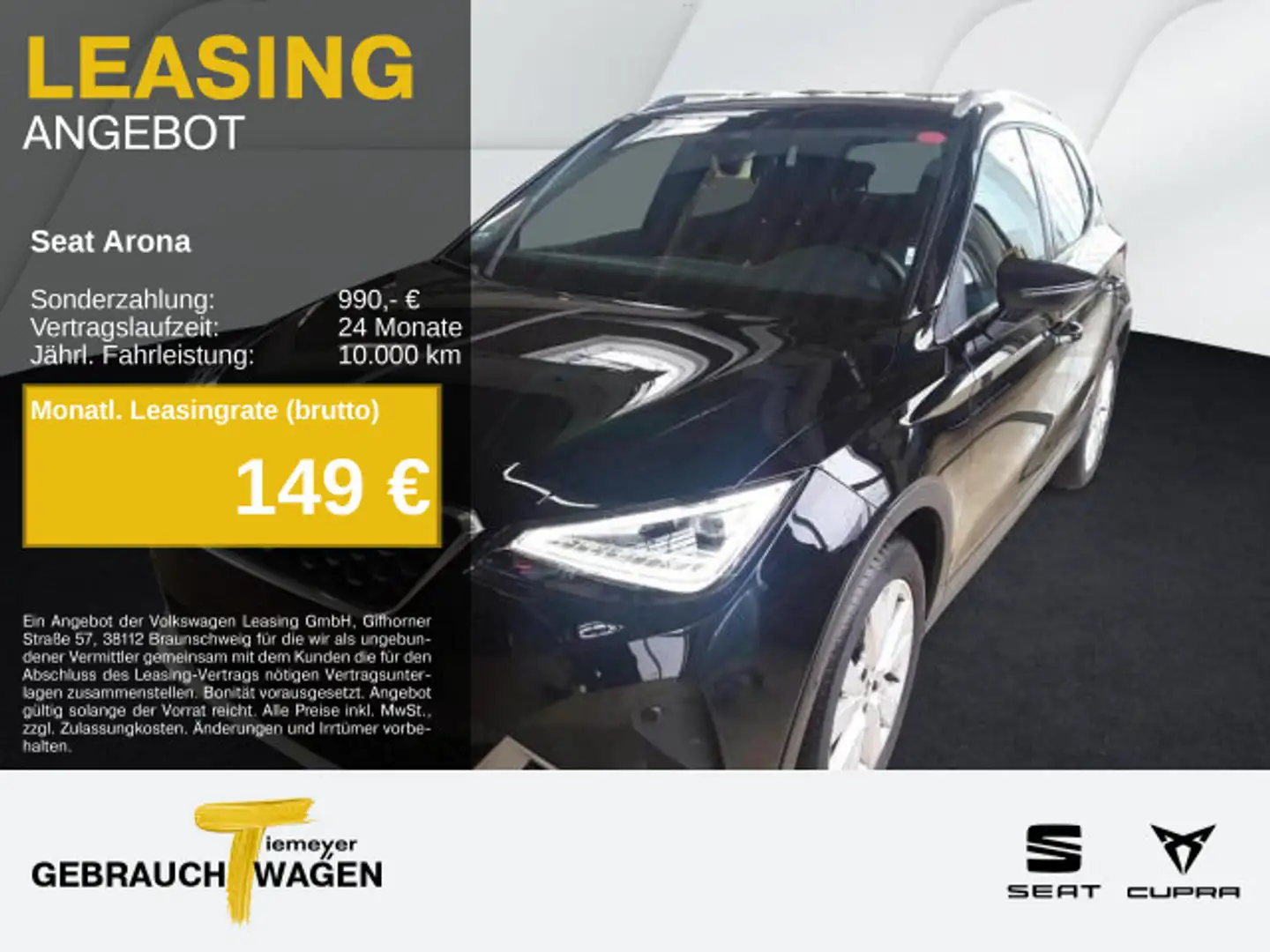 SEAT Arona 1.0 TSI DSG X-PERIENCE PARKELNK NAVI+ LED Schwarz - 1