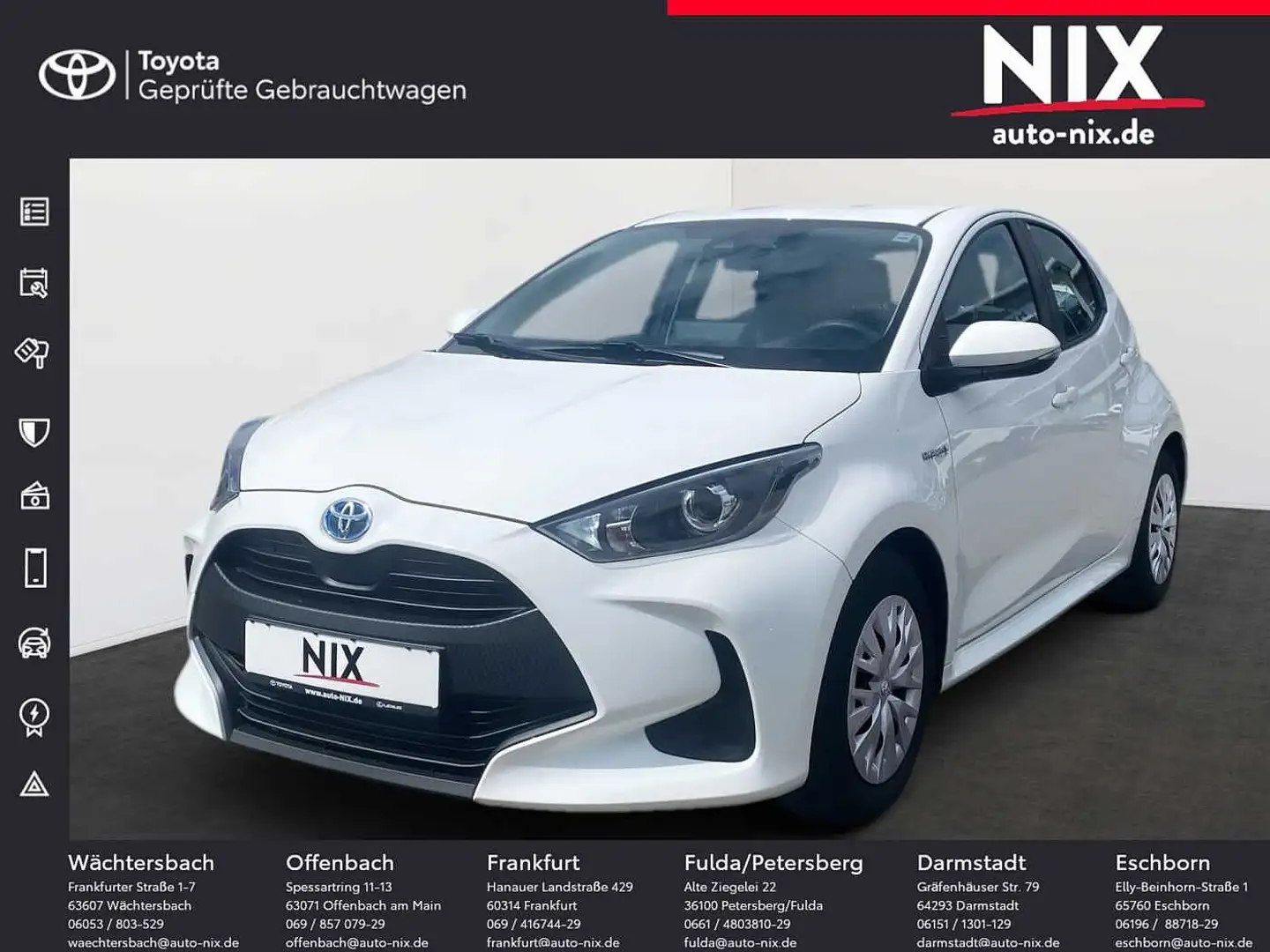 Toyota Yaris 1.5  VVT-i Hybrid Basis KAMERA Weiß - 1