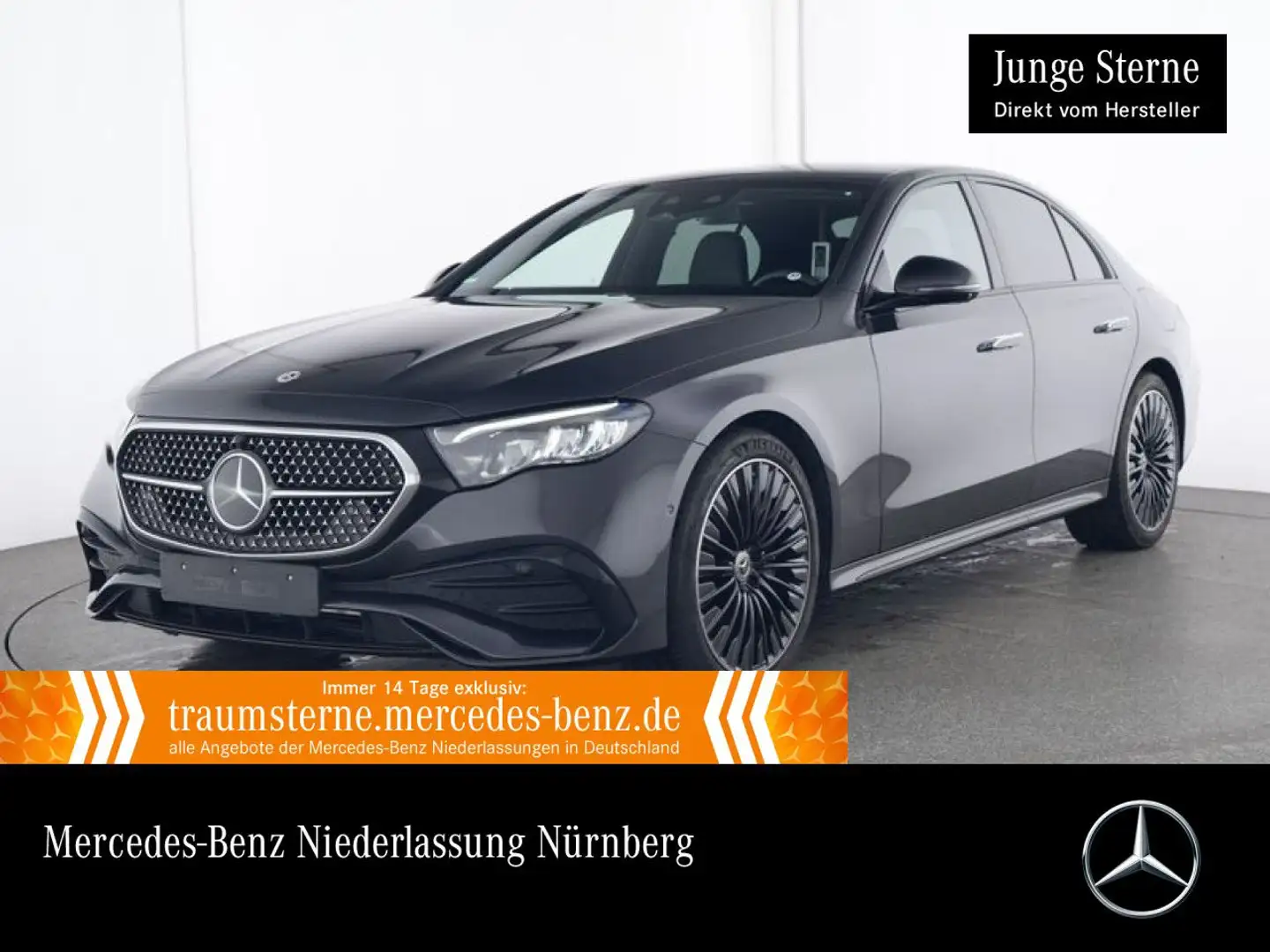 Mercedes-Benz E 300 de 4M Hybrid AMG Fahrass 360° Airmat Distr. Grijs - 1