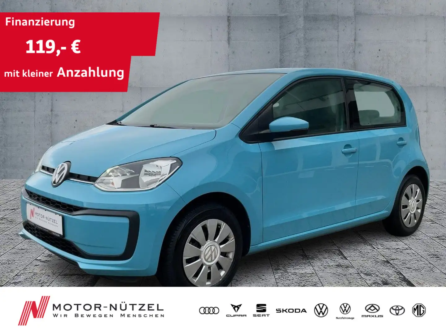 Volkswagen up! 1.0 BMT MOVE UP! START-STOP+KLIMA+ISOFIX+USB Blau - 1