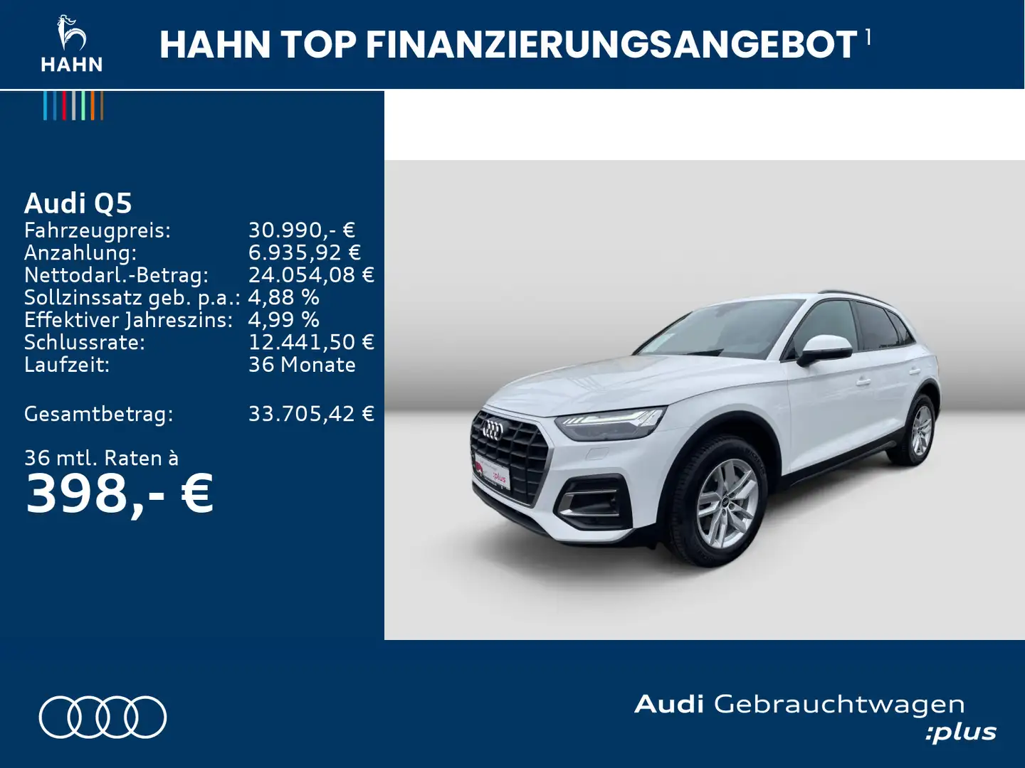 Audi Q5 50TFSIe quattro S-tronic S-line Matrix Navi Weiß - 2
