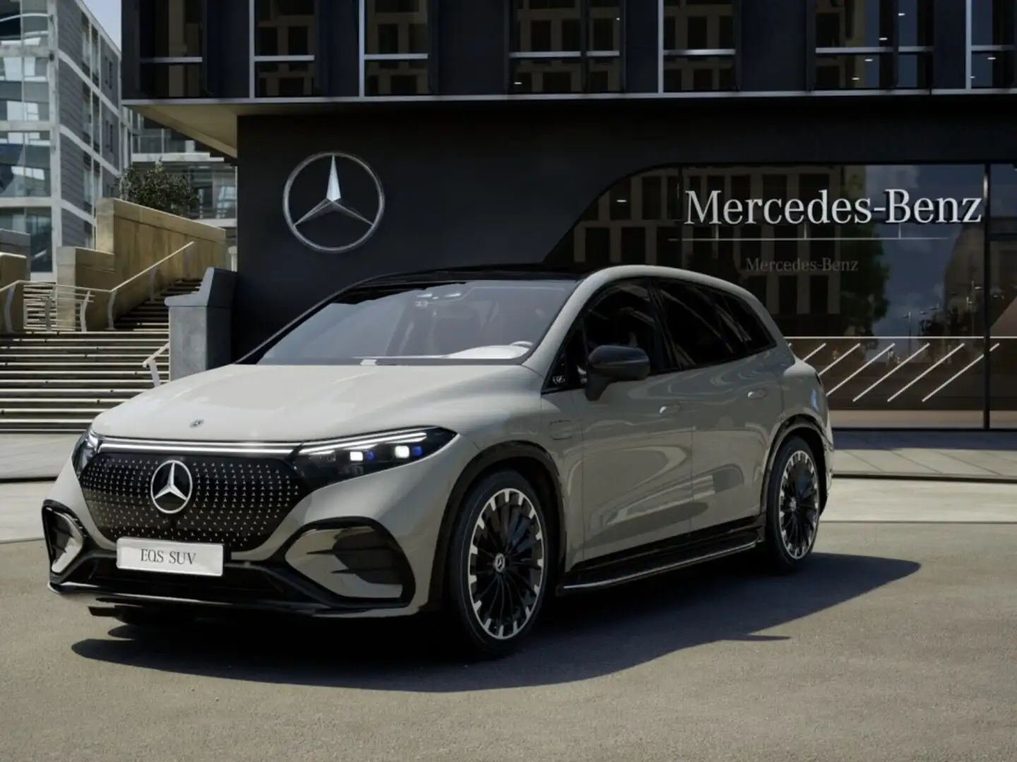 Mercedes-Benz EQS SUV EQS 580 4M SUV AMG-Sport/Pano/AHK/Sitzklima/AIRM Grau - 2