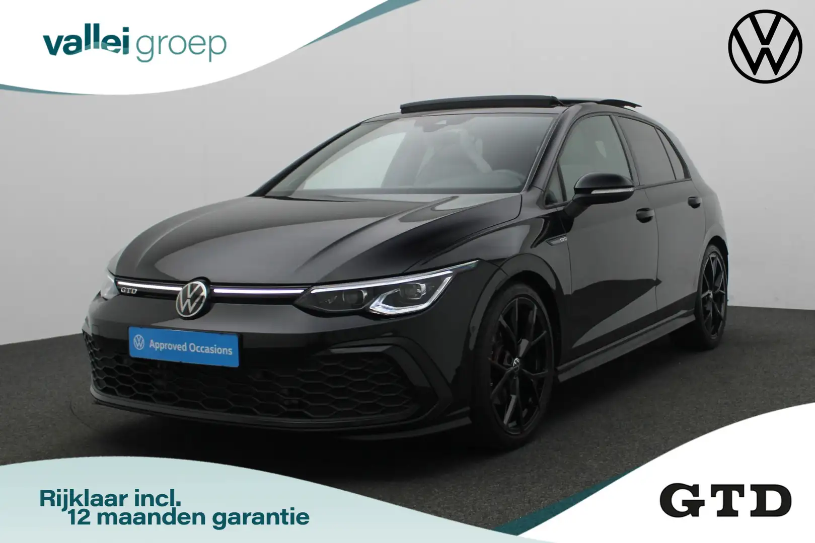 Volkswagen Golf GTD 2.0 TDI 147 kW / 200 pk DSG | Black Style | Pano | Zwart - 1