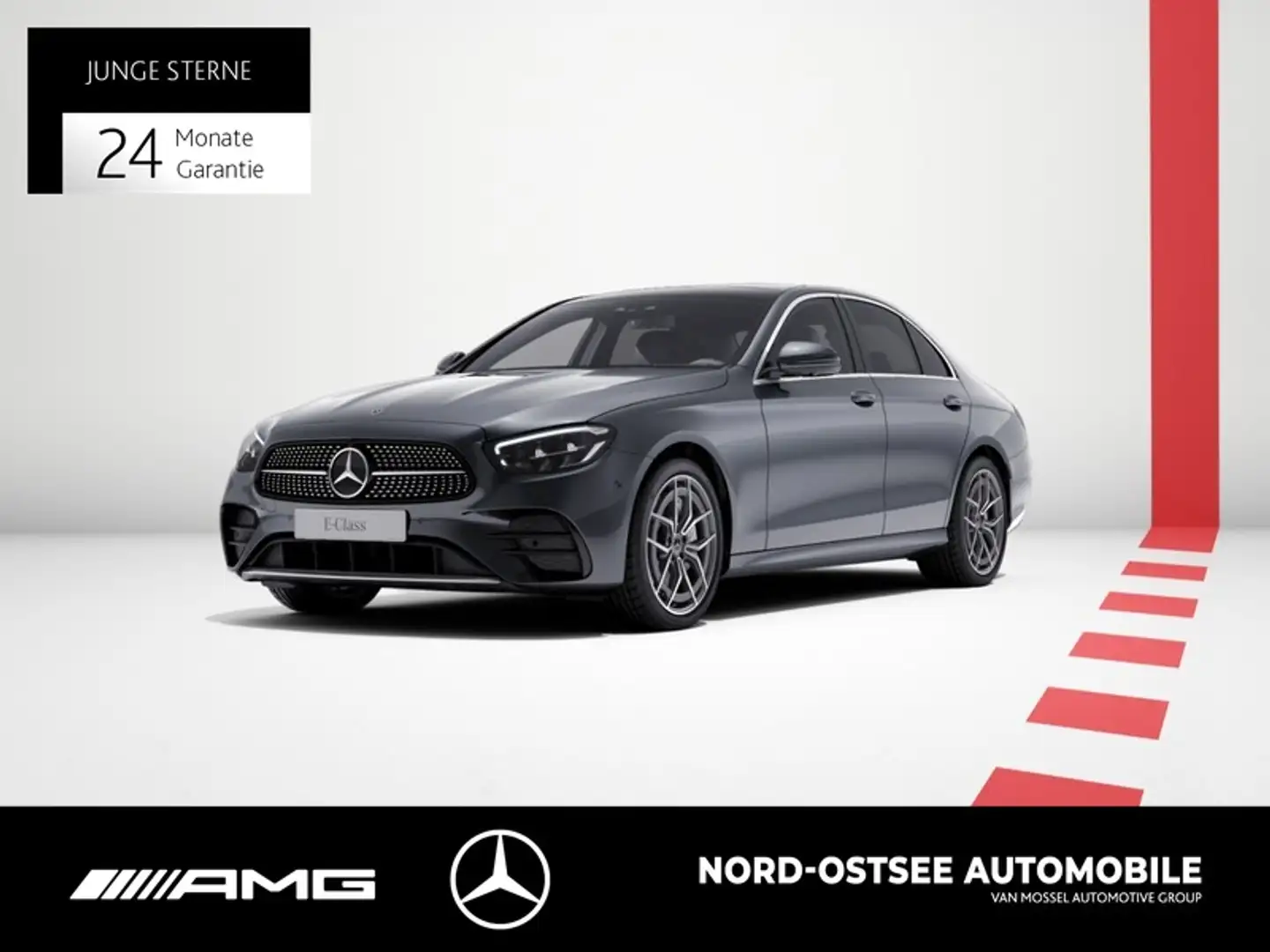 Mercedes-Benz E 400 d 4M AMG 360° KAMERA AHK PANO DISTRO LED Grau - 1