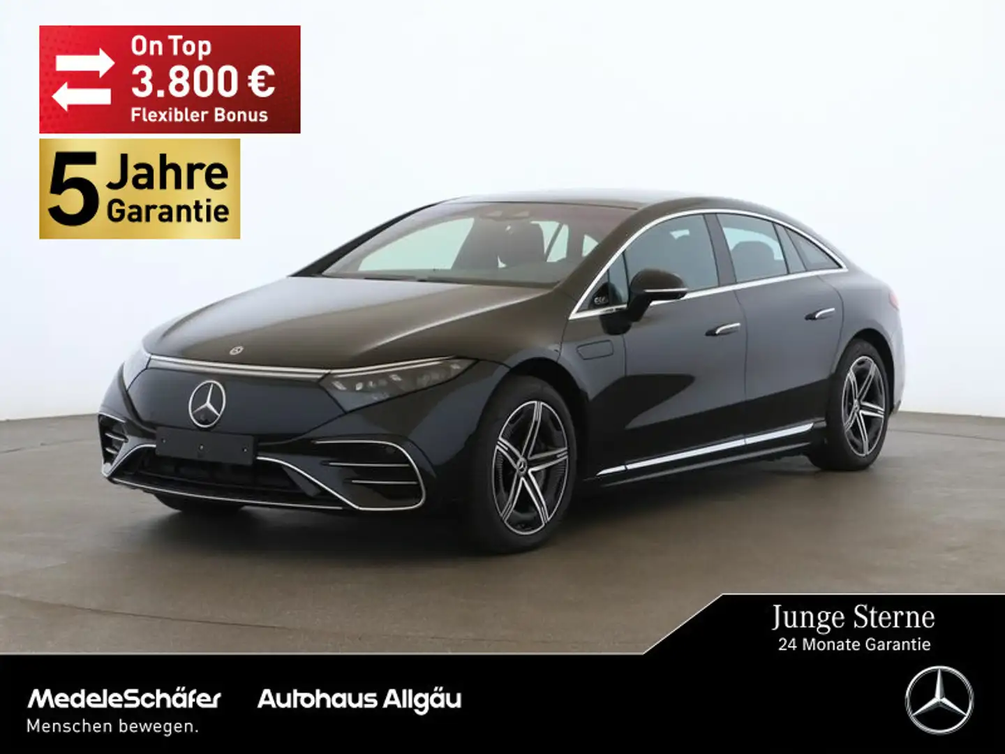 Mercedes-Benz EQS EQS 500 4M AMG MASSAGE HA-Lenk Hyper 22kW NP169 Noir - 1