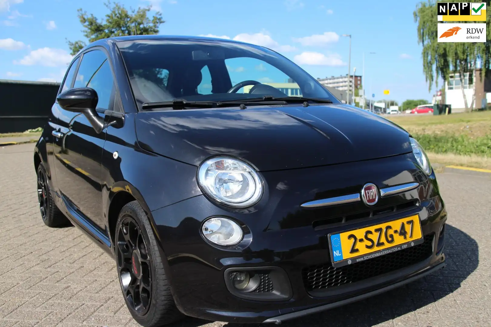 Fiat 500 0.9 TwinAir Lounge Zwart - 1
