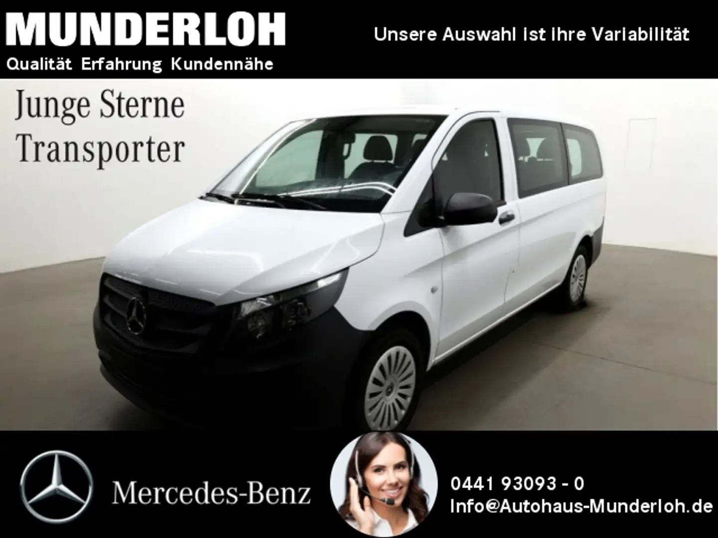 Mercedes-Benz Vito 114 CDI Tourer PRO Lang AUTOMATIK+TEMPOMAT Weiß - 1