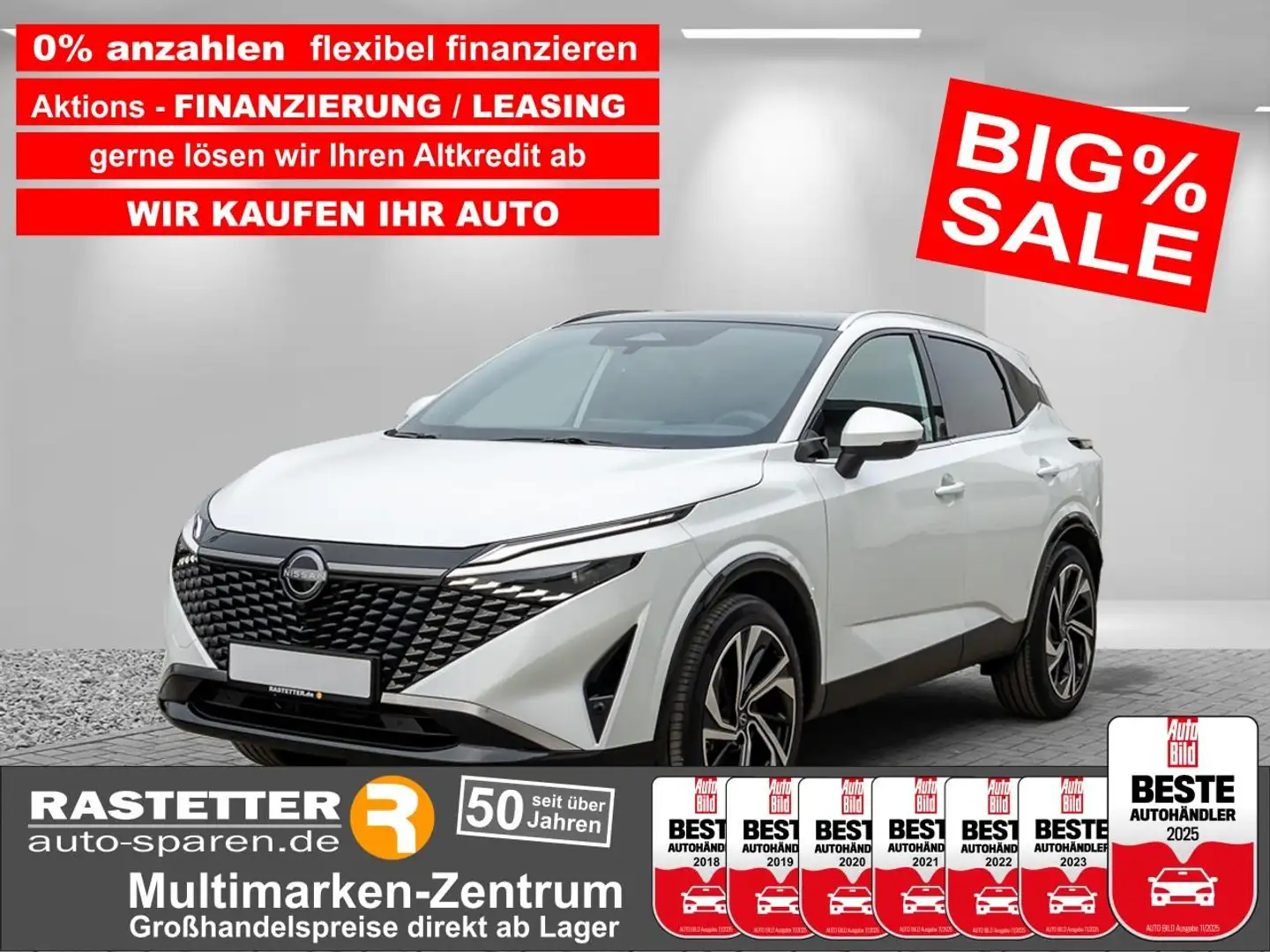 Nissan Qashqai 4x4 tekna Plus facelift+Leder+Pano+20Z+ProPILOT+Bo Weiß - 1